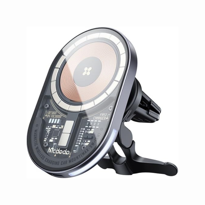 Mcdodo Prism Series Magnetic Wireless Car Charger Mount – 15W Fast Charging, Black
