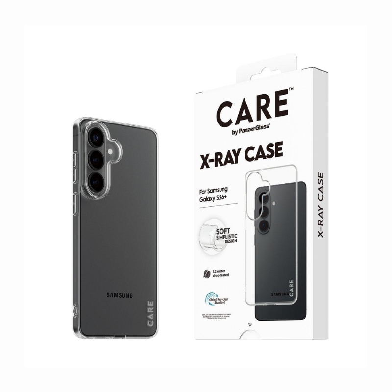 PanzerGlass CARE X-Ray Transparent Case for Samsung Galaxy S26 Plus with Qi Wireless Charging Support