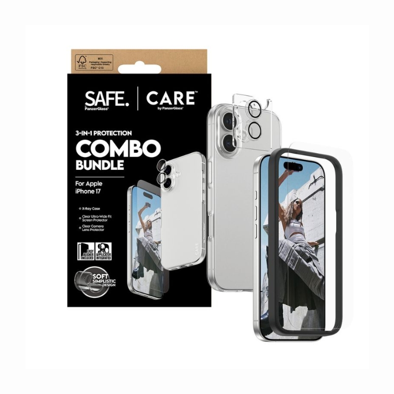 PanzerGlass 3-in-1 Protection Bundle for iPhone 17 – Complete Device Protection