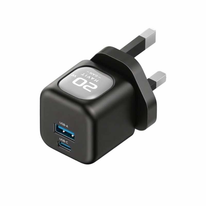 Havit UC220 PD20W Dual Port Fast Charger  - USB-A + Type-C