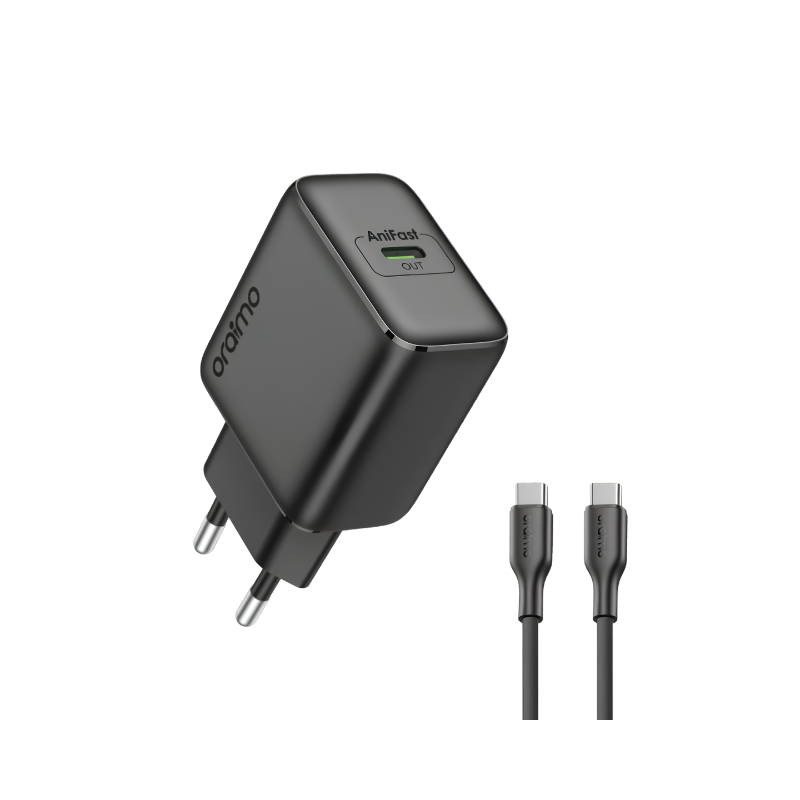 Oraimo PowerGaN 351 35W GaN Wall Charger with USB-C to USB-C Cable -