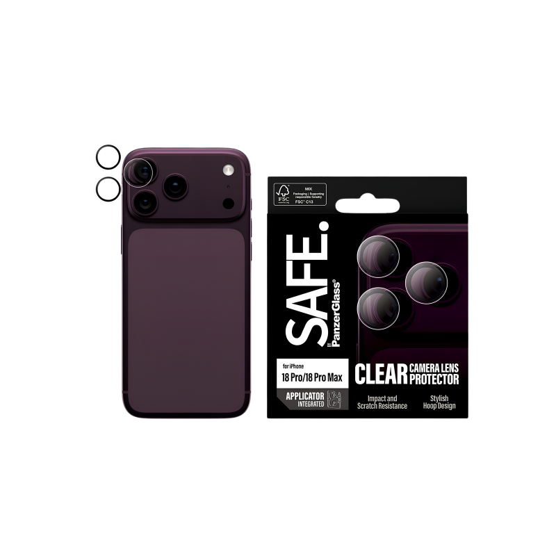 Panzer SAFE Apple iPhone 18 Pro/Pro Max Hoops Transparent Camera Lens Protector