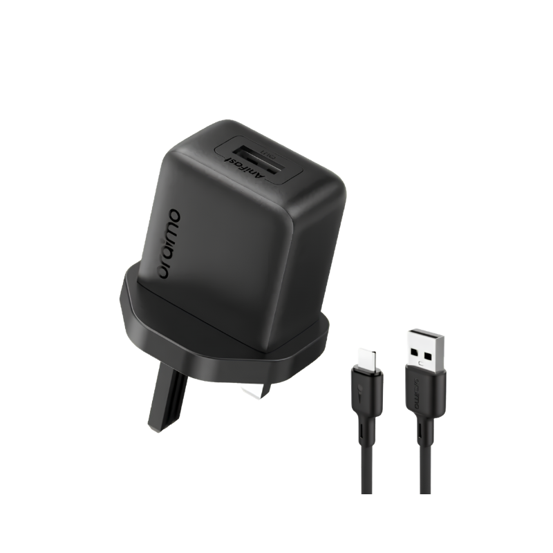 Oraimo PowerMate 101 10W Wall Charger with 1m Lightning Cable – Black