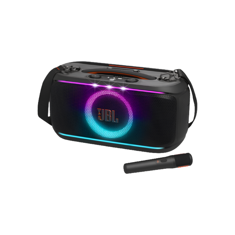 JBL PartyBox On-The-Go 2 Portable Party Speaker with Wireless Microphone - Black