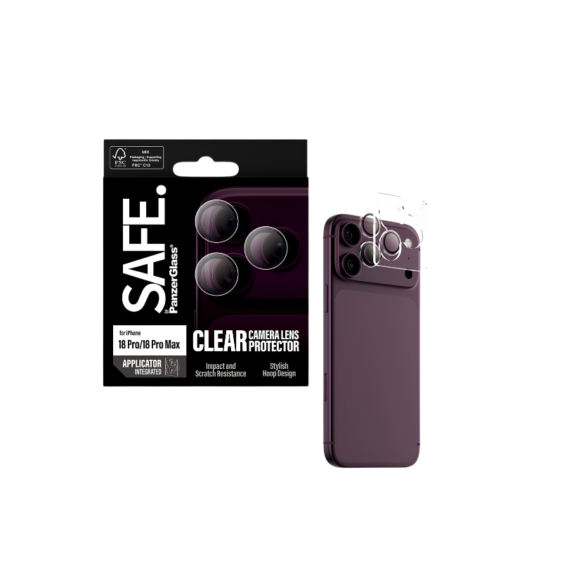 Panzer SAFE Apple iPhone 18 Pro/Pro Max Hoops Transparent Camera Lens Protector